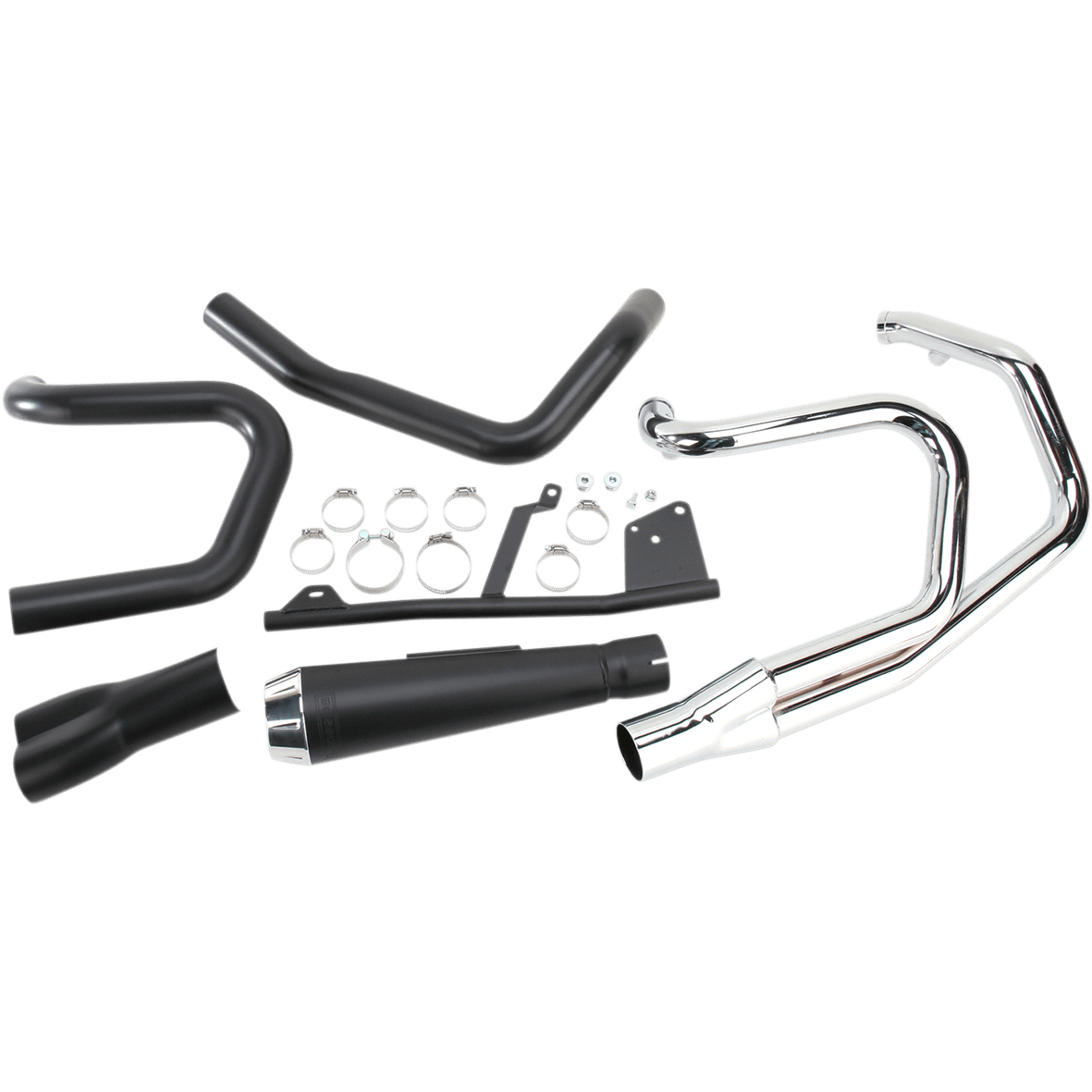 BASSANI XHAUST Road Rage Exhaust Black Short '04-'13 XL 14122J