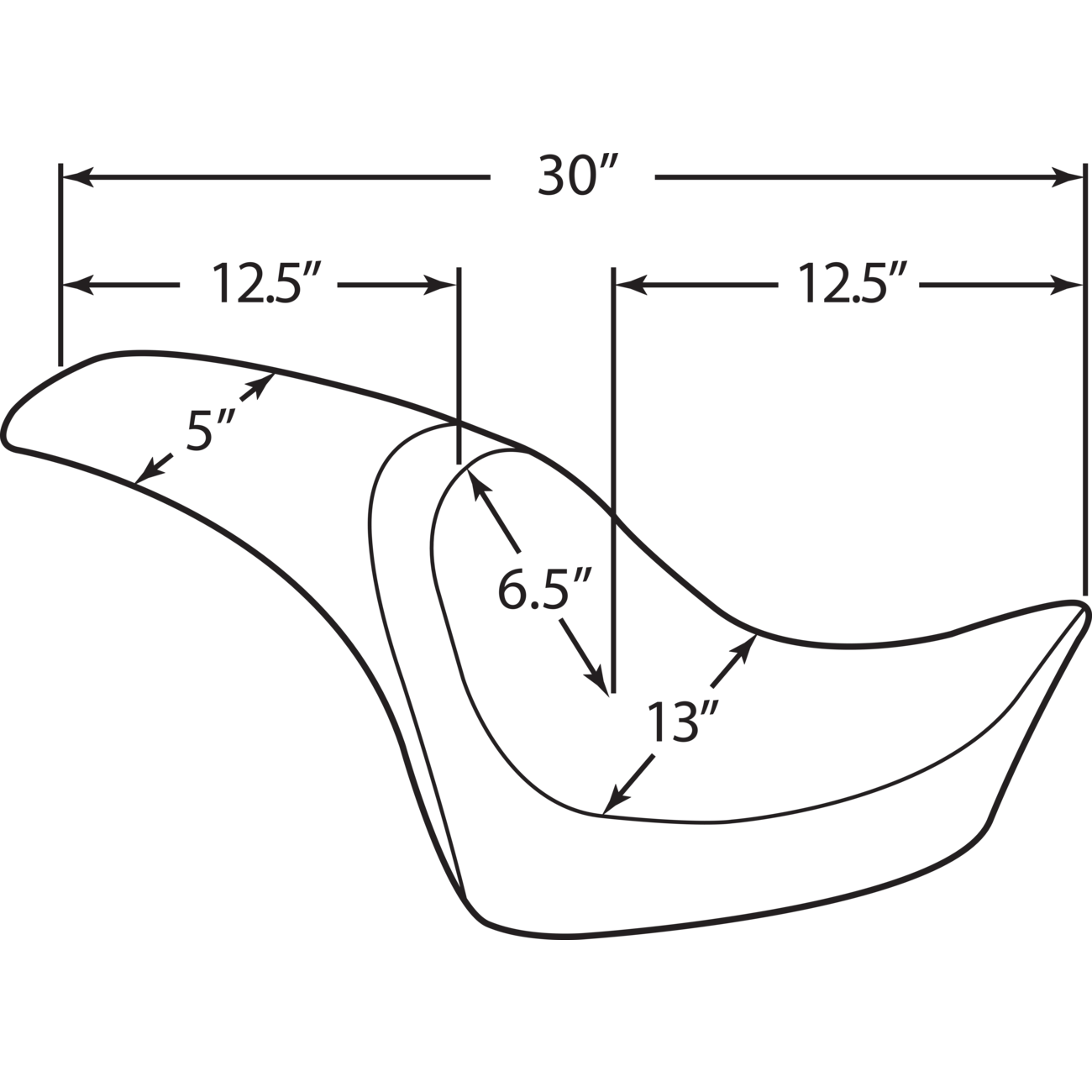 DRAG SPECIALTIES Predator Seat Smooth FXS/FLS '11-'17