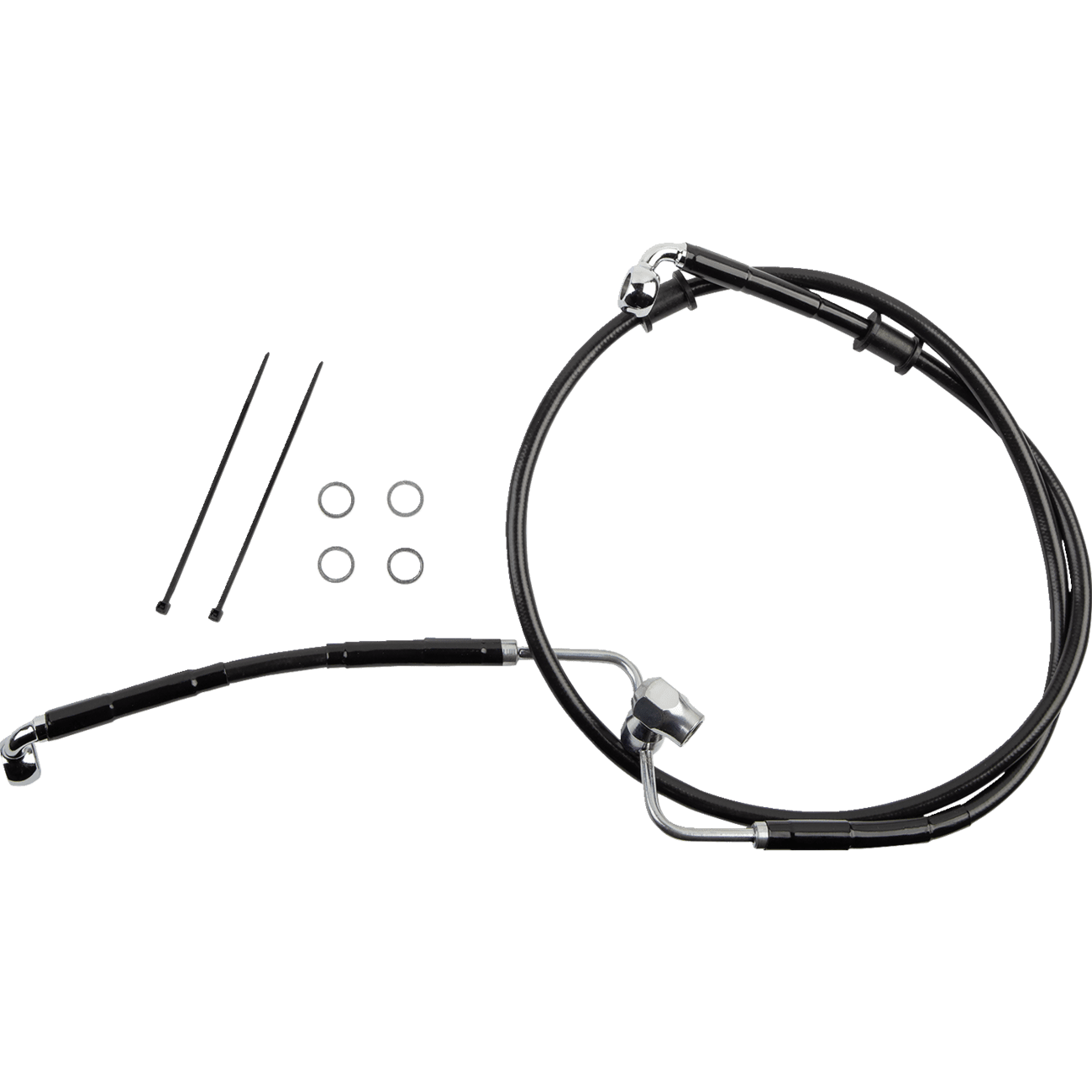 DRAG SPECIALTIES Brake Line Rear Non-ABS Black