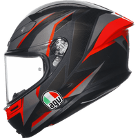 AGV K6 S Helmet Slashcut Black/Gray/Red Small