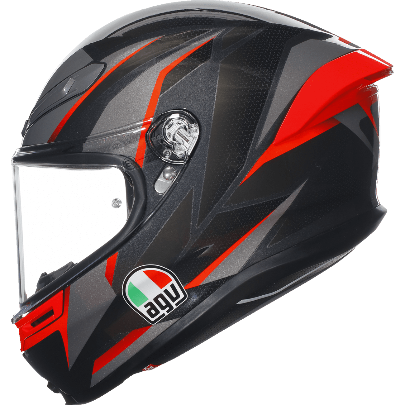 AGV K6 S Helmet Slashcut Black/Gray/Red Small