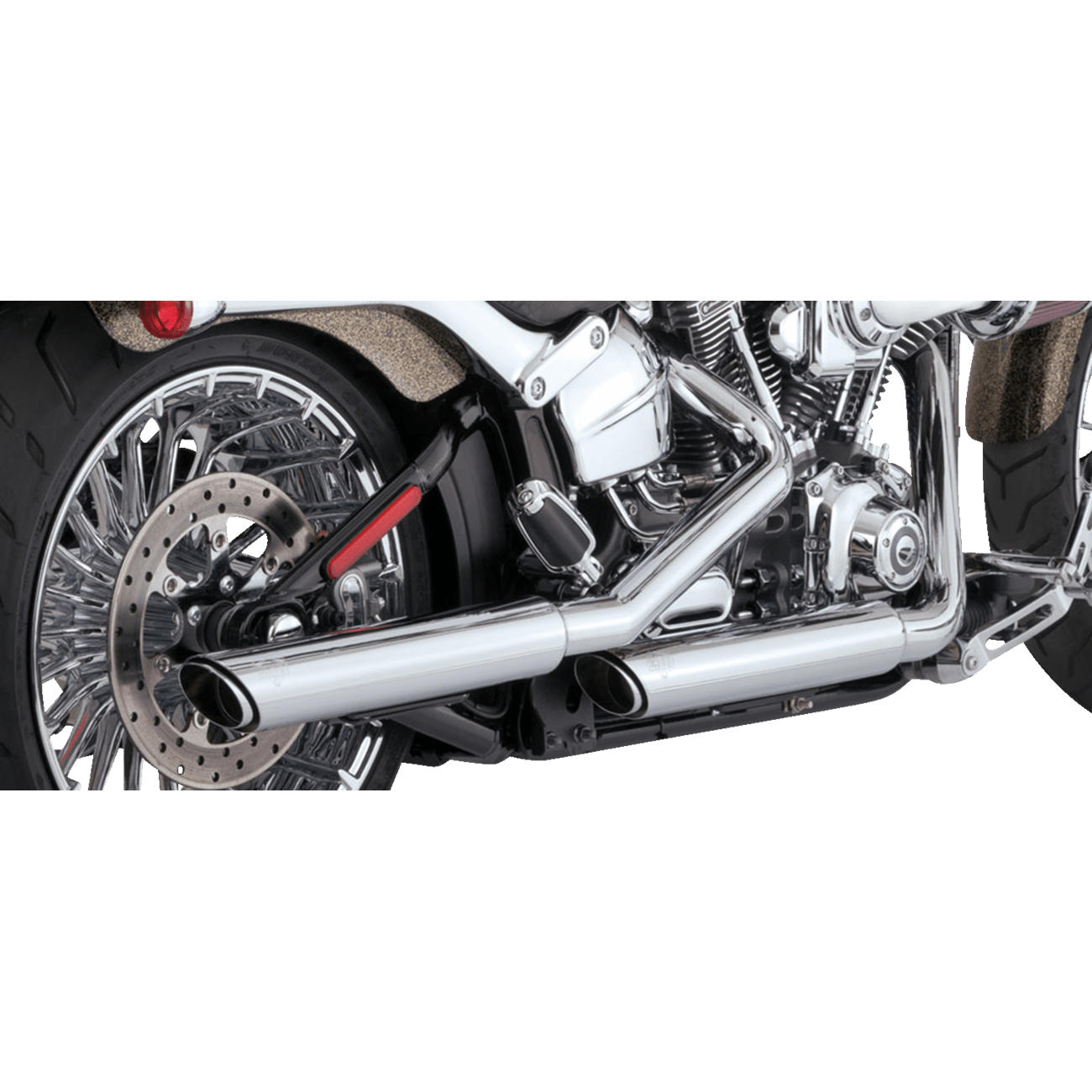 VANCE & HINES 3" Twin Slash Slip-On Muffler Chrome 16335