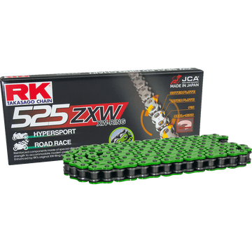 RK 525 ZXW Drive Chain 120 Links Green MM525ZXW120