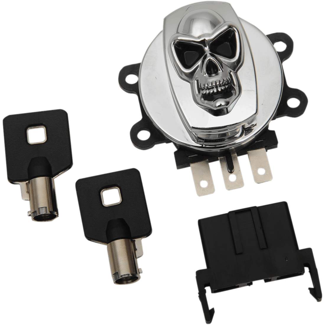 DRAG SPECIALTIES Ignition Switch Skull Chrome