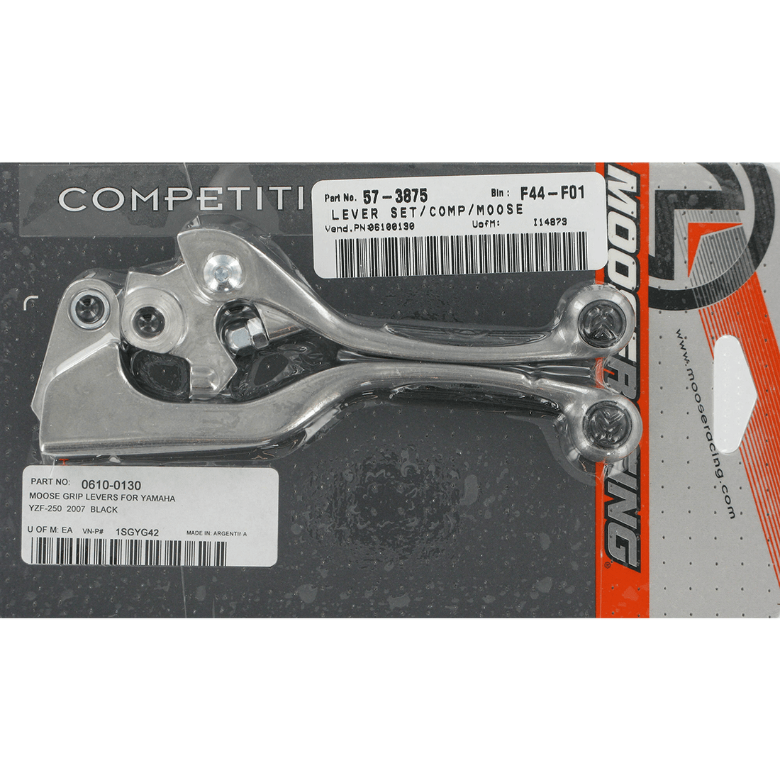 MOOSE RACING Lever Set Competition Black