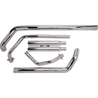 COBRA Streetrod Straight Cut Exhaust System Chrome 1721T