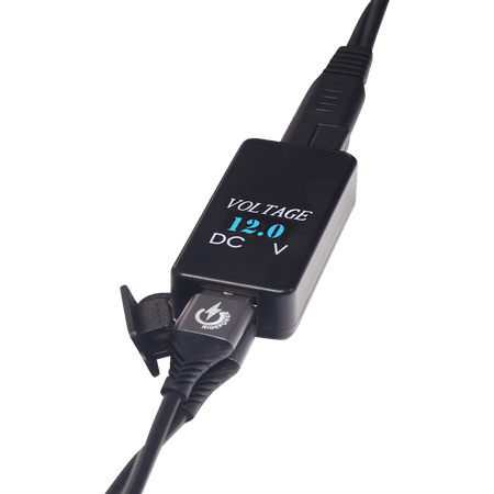 RidePower SAE to Dual USB Adapter Dual Port Charging Digital Voltage Indicator