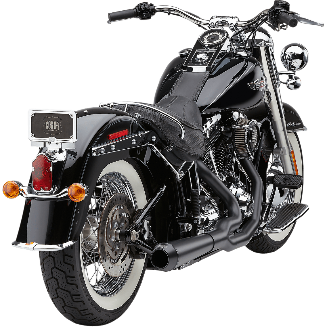 COBRA El Diablo Exhaust Black '12-'17 Softail 6483B