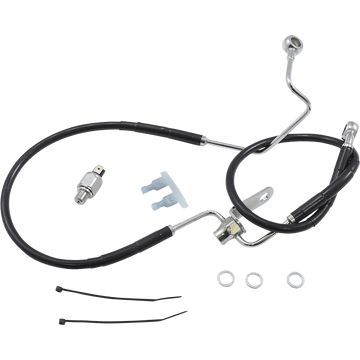 DRAG SPECIALTIES Brake Line Rear Black +3" ABS