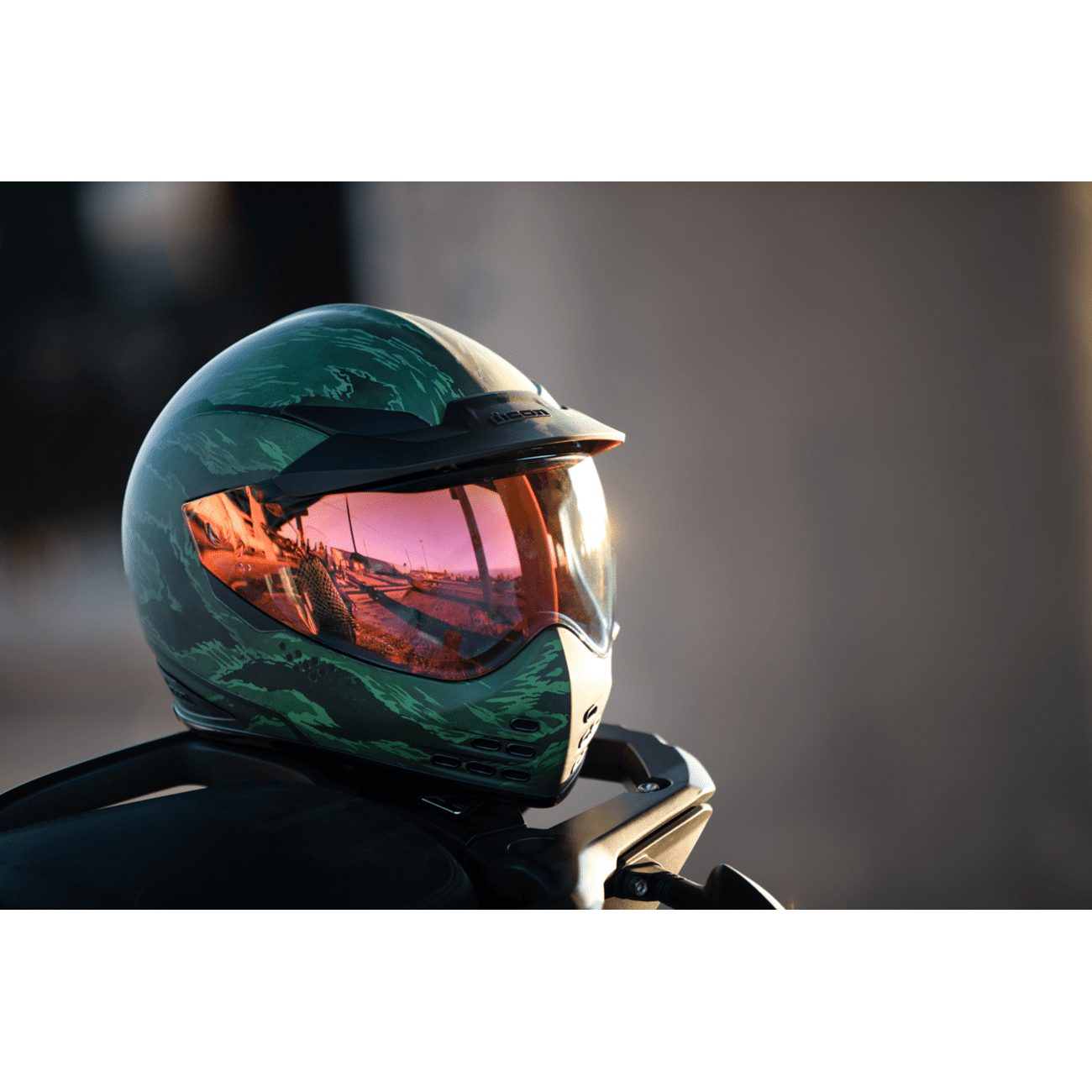 ICON Domain™ Helmet Tiger's Blood Green Medium