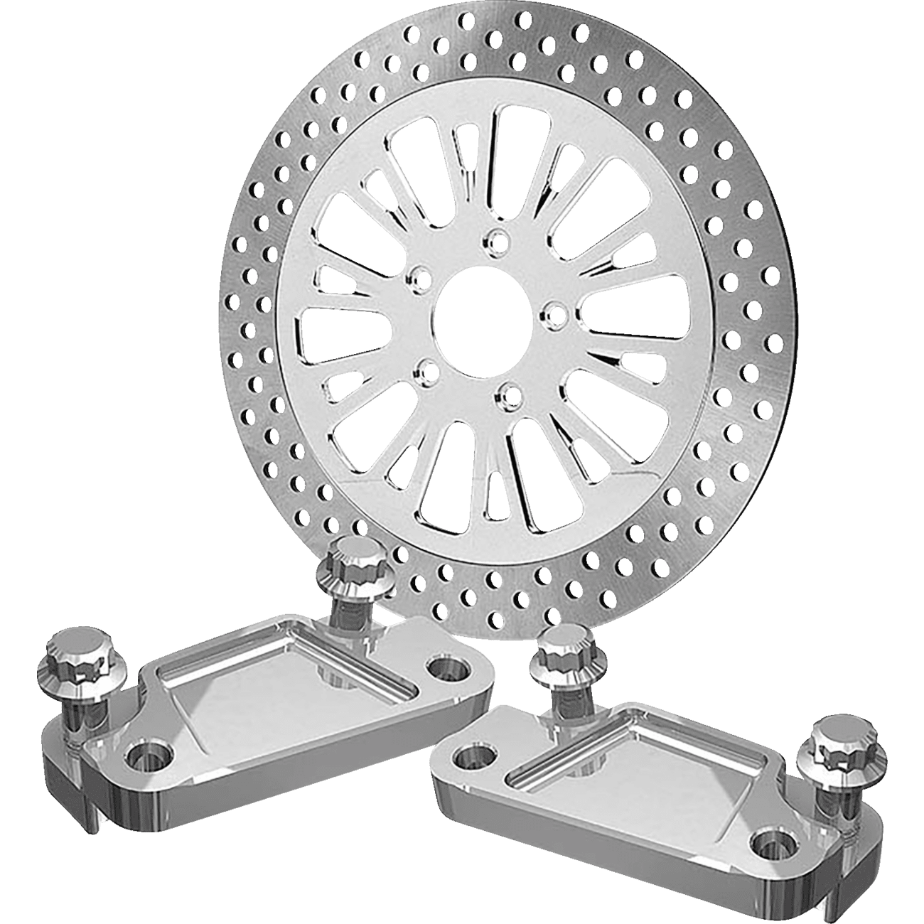 HAWG HALTERS Axial Caliper Mount Adapter Bracket Chrome FBAXCC13LH