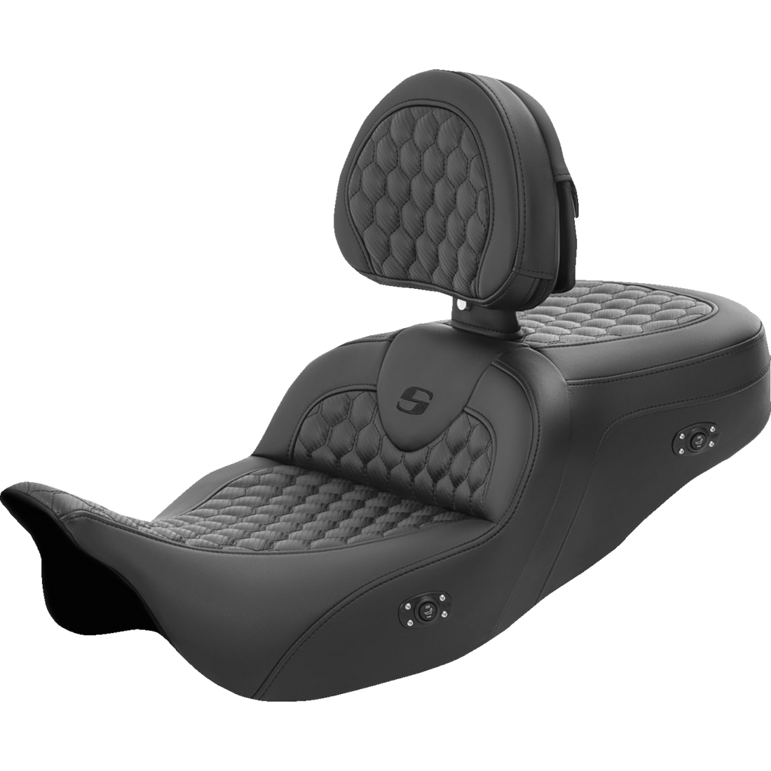 SADDLEMEN RoadSofa™ Seat Honeycomb with Backrest Heated FL '08-'23 80807B189BRHC