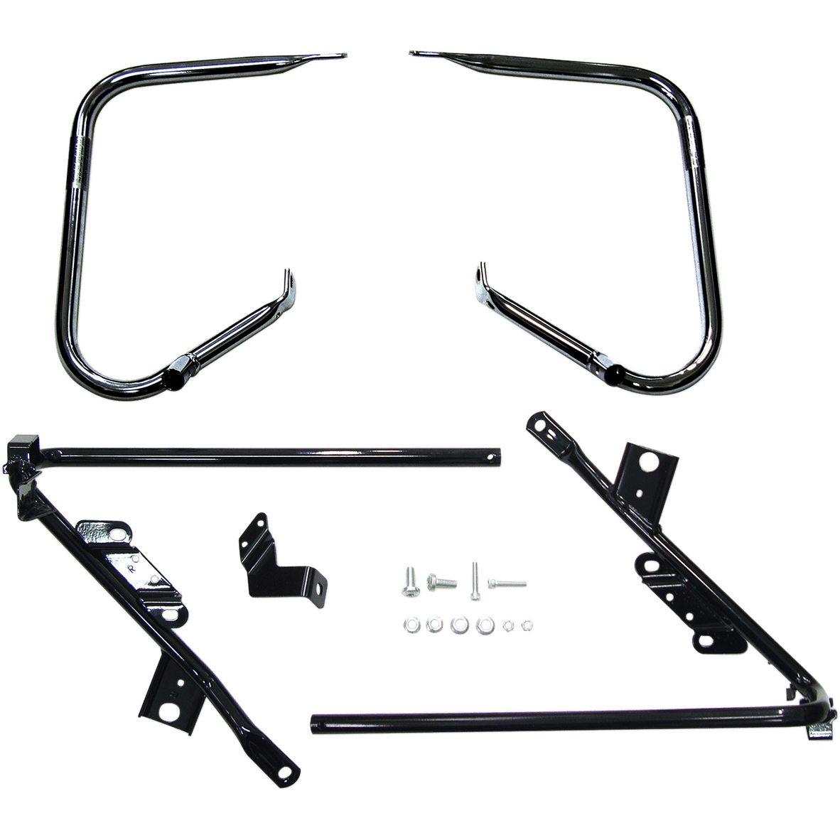 DRAG SPECIALTIES Saddlebag Support Brackets Black FL '09-'13