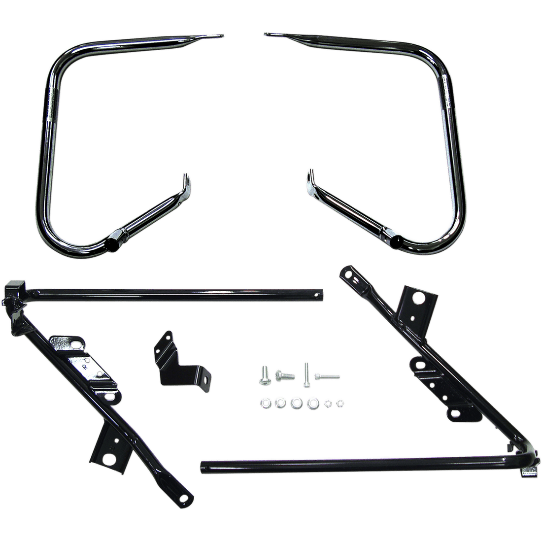 DRAG SPECIALTIES Saddlebag Support Brackets Black FL '09-'13