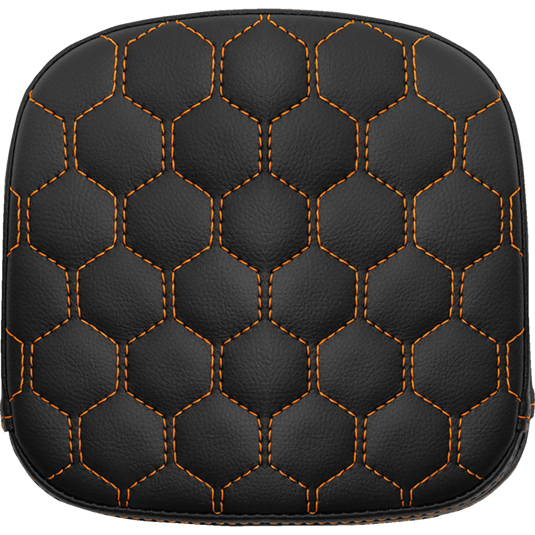 SADDLEMEN Sissy Bar Pad Honeycomb Orange Stitching 040749ORA