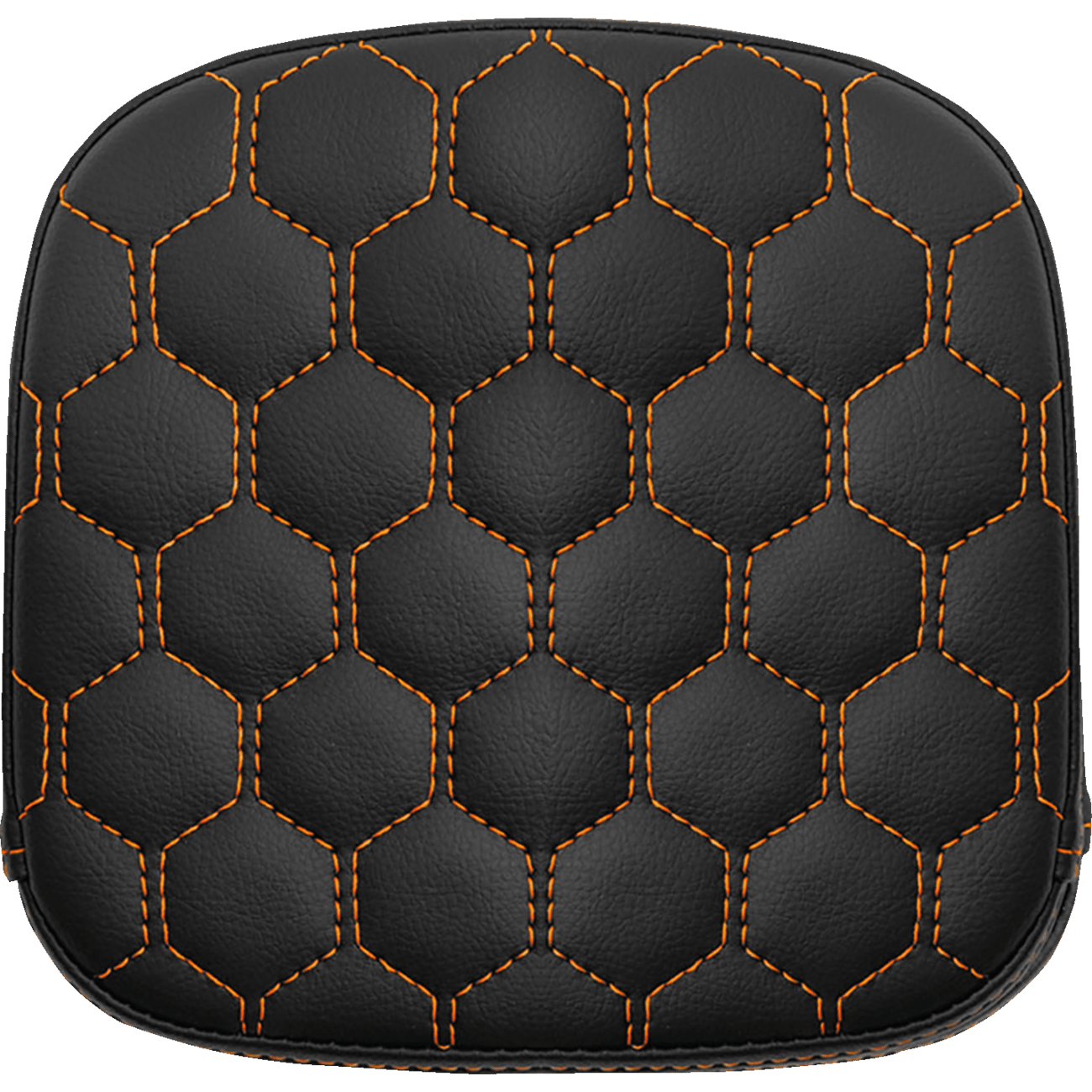 SADDLEMEN Sissy Bar Pad Honeycomb Orange Stitching 040749ORA