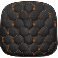 SADDLEMEN Sissy Bar Pad Honeycomb Orange Stitching 040749ORA