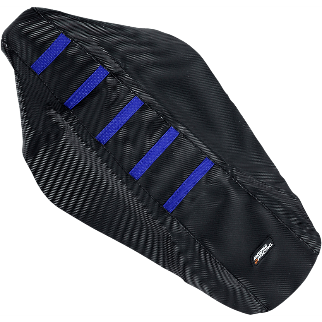 MOOSE RACING Ribbed Seat Cover Black Cover/Blue Ribs Yamaha