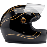 BILTWELL Gringo S Helmet Gloss Black Flames XS 1003567501