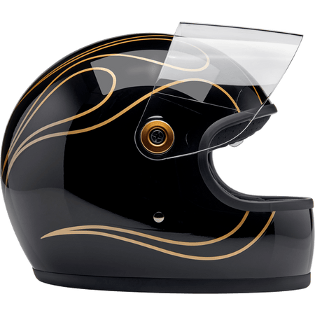 BILTWELL Gringo S Helmet Gloss Black Flames Large 1003567504