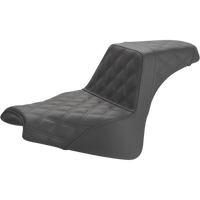 SADDLEMEN Step-Up Seat Full Lattice Stitch Black 81828175