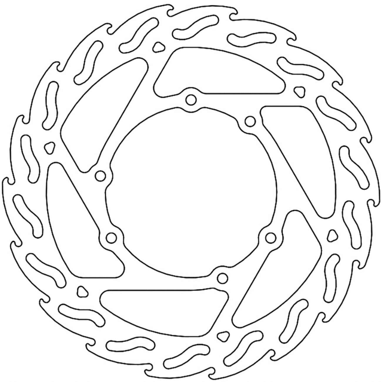 MOTO-MASTER Brake Rotor Front Flame