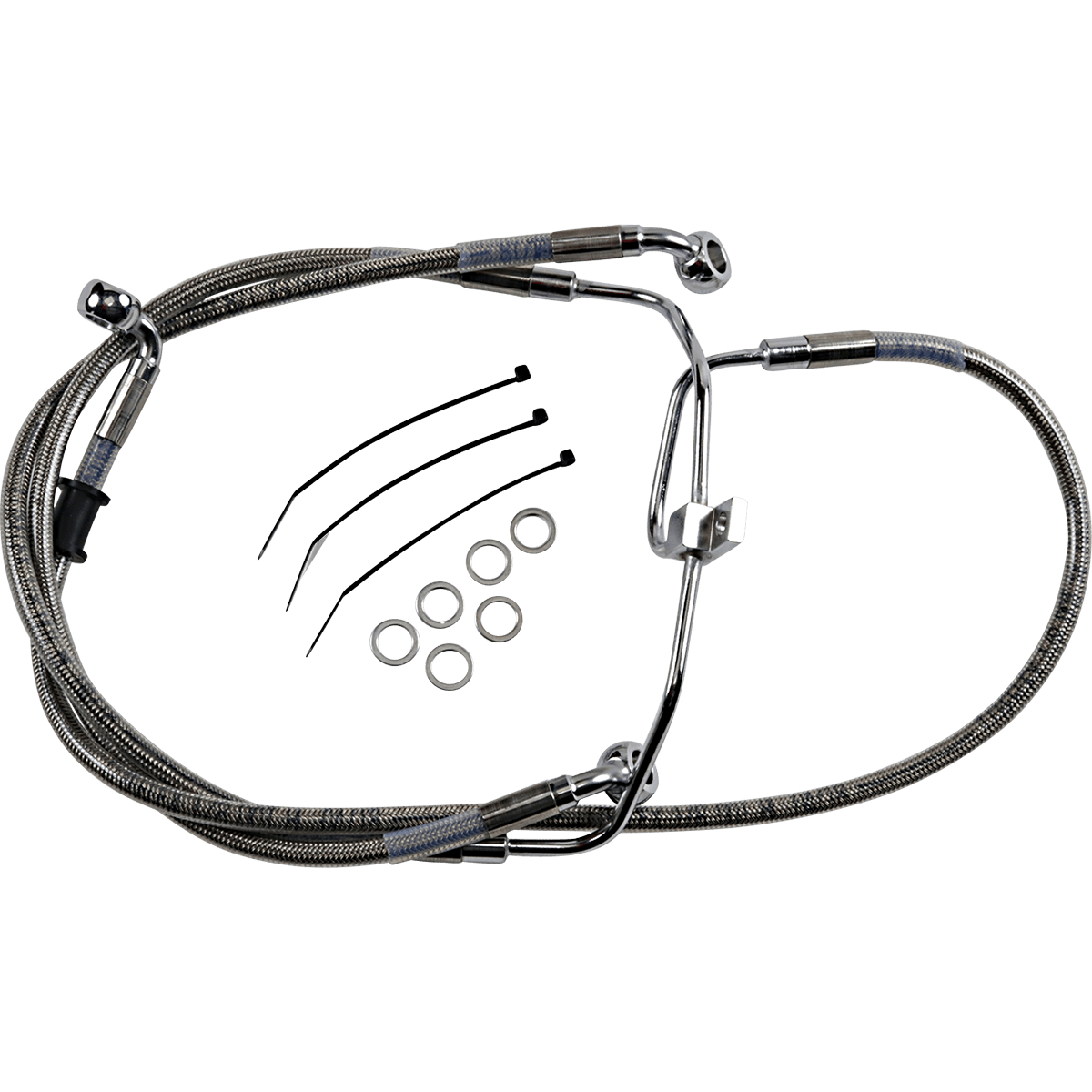 DRAG SPECIALTIES Brake Line +6" Stainless Steel FXDF '08-'17