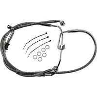 DRAG SPECIALTIES Brake Line +6" Stainless Steel FXDF '08-'17