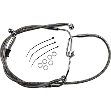 DRAG SPECIALTIES Brake Line +6" Stainless Steel FXDF '08-'17