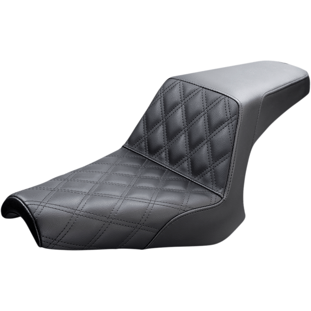 SADDLEMEN Step-Up Seat Front Lattice Stitch Black Bolt '13-'20 Y1316172