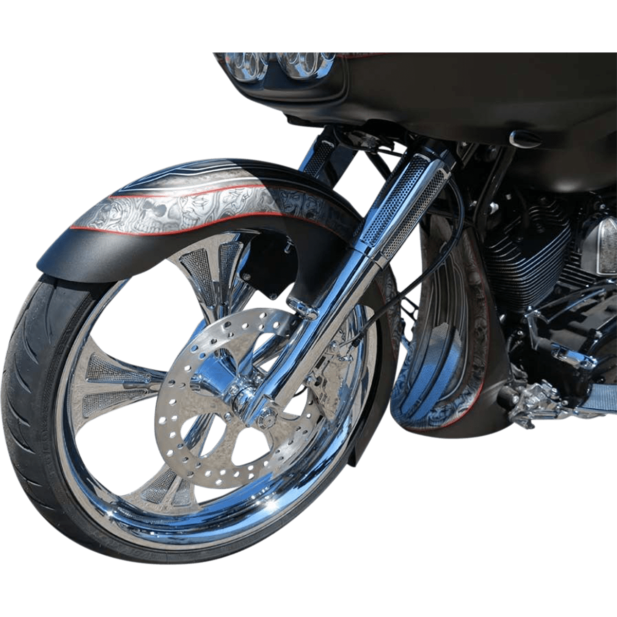 PAUL YAFFE BAGGER NATION Thicky Front Fender 23" Wheel With Satin Spacers PYO:THICKY2313ES