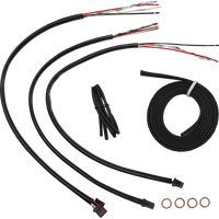 LA CHOPPERS Handlebar Cable/Brake Line Kit Quick Connect Complete 15" 17" Handlebars Black LA8156KT216B