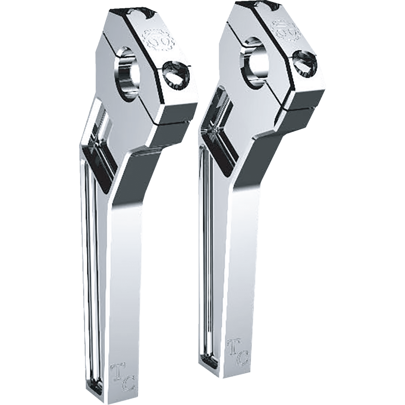 TODD'S CYCLE Risers Pullback 1" Clamping 8" Rise Chrome TDR1208