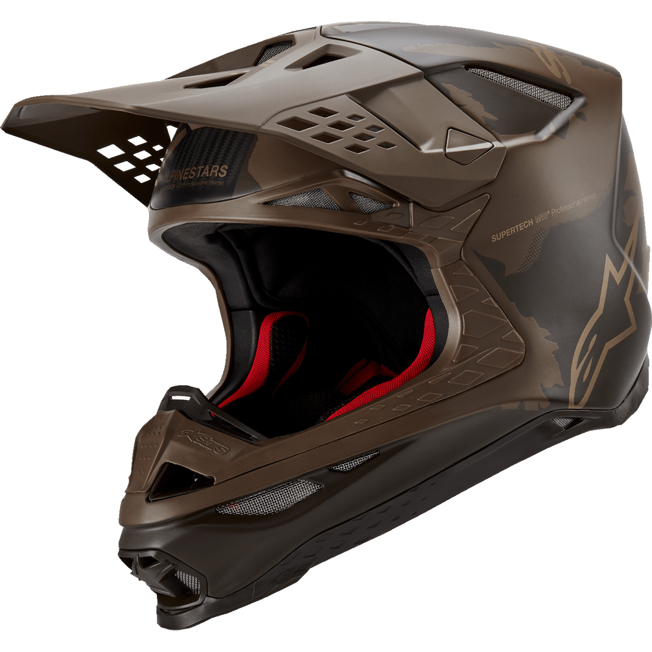 ALPINESTARS Supertech M10 Helmet Squad MIPS® Dark Brown/Gold Small