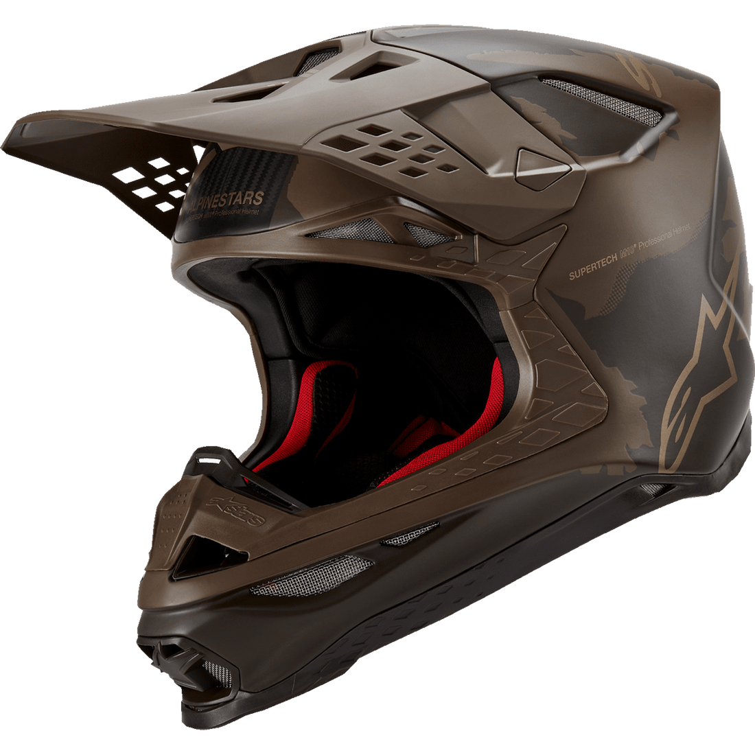 ALPINESTARS Supertech M10 Helmet Squad MIPS® Dark Brown/Gold Medium 8302823839MD