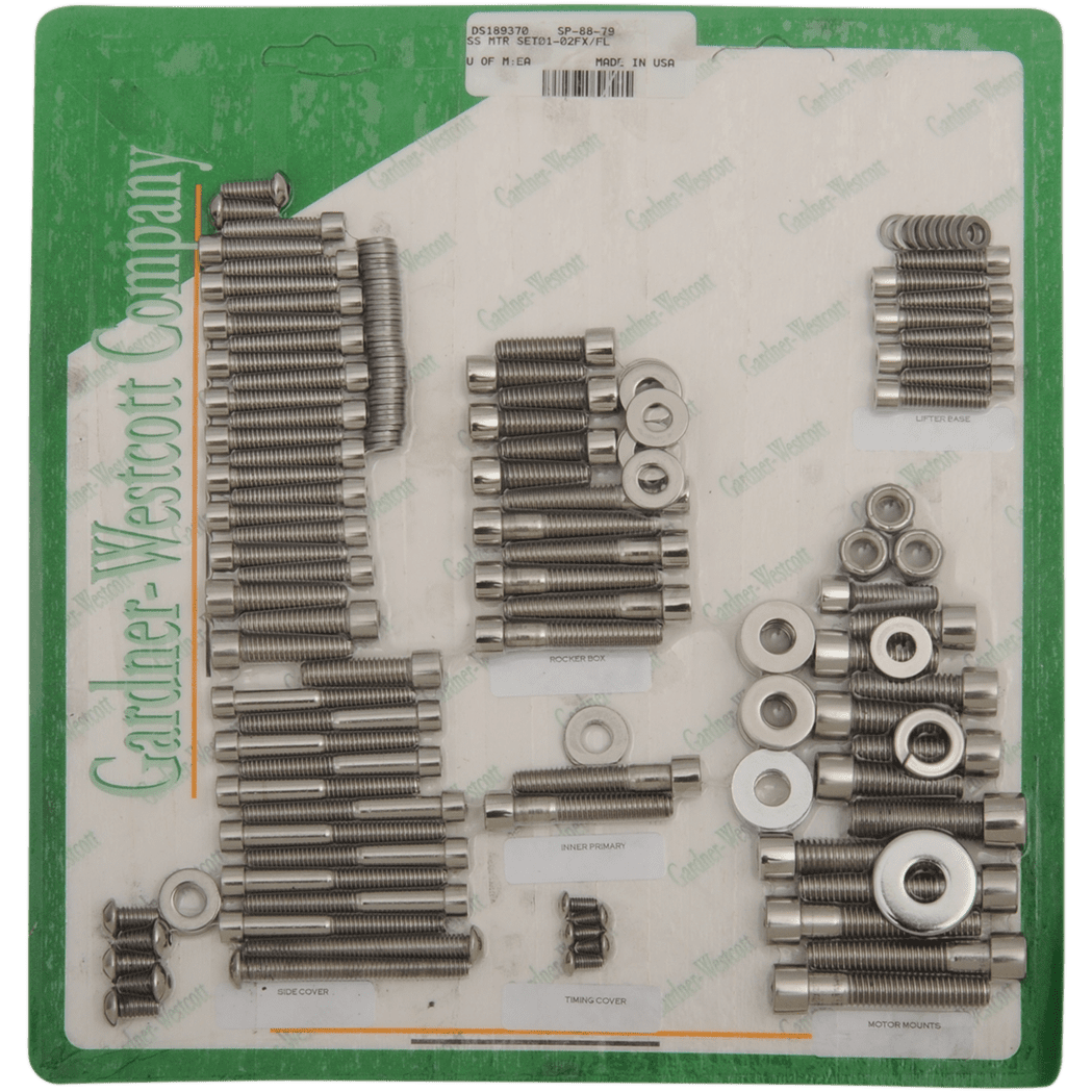 GARDNER-WESTCOTT Bolt Kit Motor Set Socket-Head SP8879