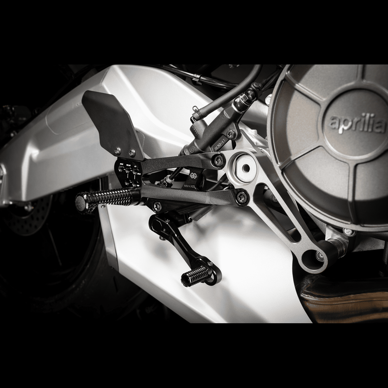 GILLES TOOLING FXR Rearset Black Aprilia FXRA03B