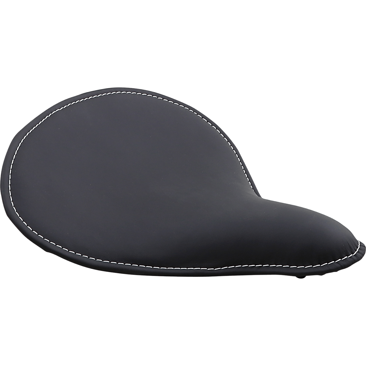 DRAG SPECIALTIES Spring Solo Seat Large Low-Profile Black w/ White Perimeter Stitch