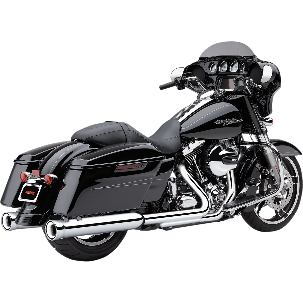 COBRA Neighbor Hater Mufflers for '95-'16 Bagger Chrome 6107