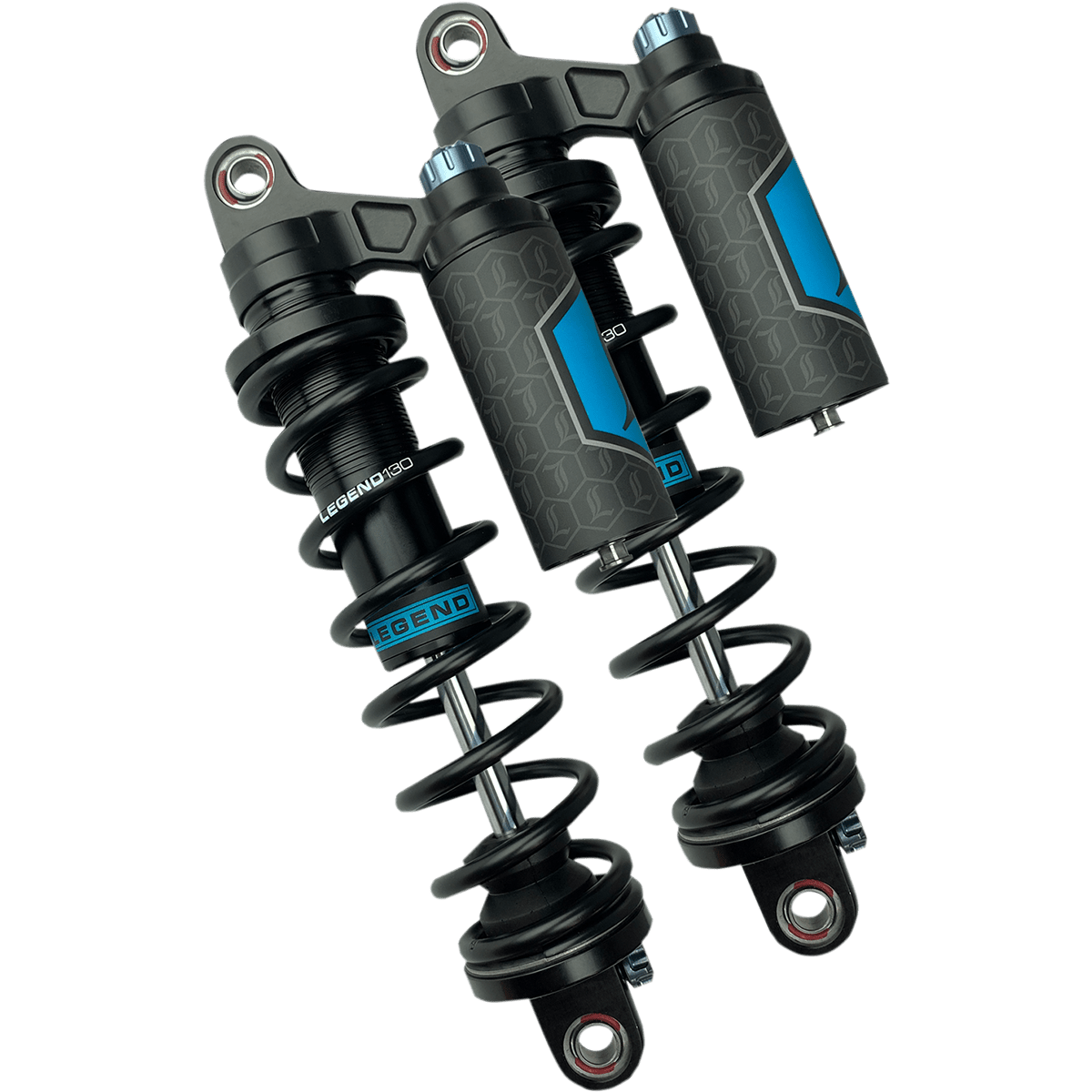 LEGEND SUSPENSION REVO ARC Piggyback Shocks Heavy Duty Black 14" '04+ Sportster 13101897