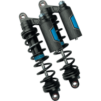 LEGEND SUSPENSION REVO ARC Piggyback Shocks Heavy Duty Black 14" '04+ Sportster 13101897