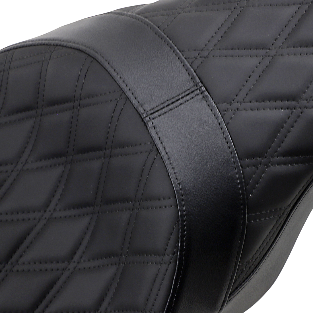 DRAG SPECIALTIES Forward Positioned Predator 2-Up Seat Double Diamond Black Stitching FL '08-'23