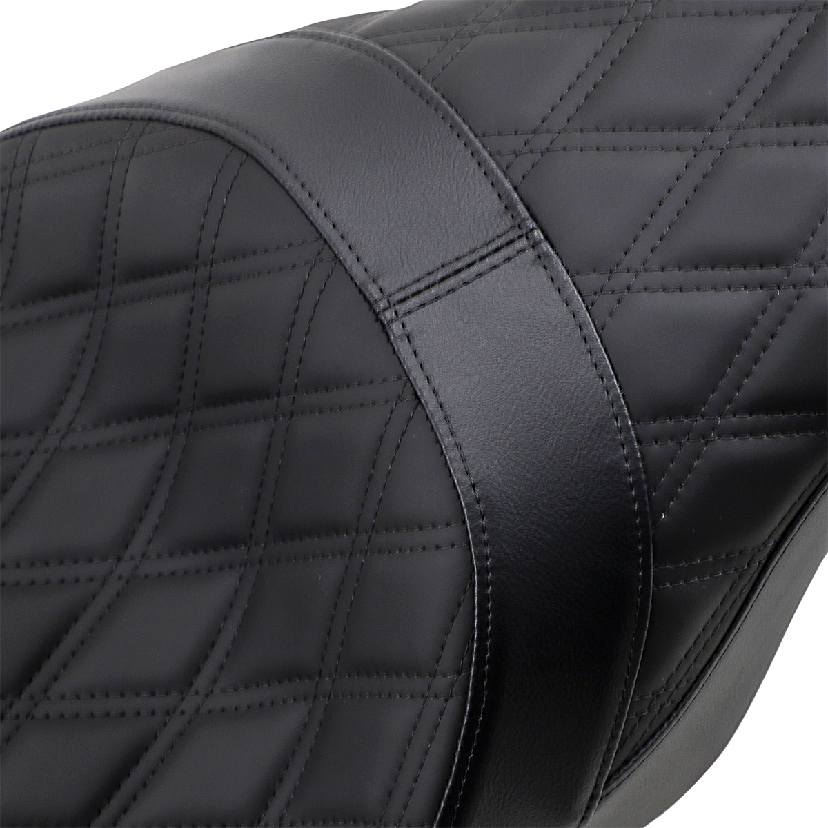 DRAG SPECIALTIES Forward Positioned Predator 2-Up Seat Double Diamond Black Stitching FL '08-'23