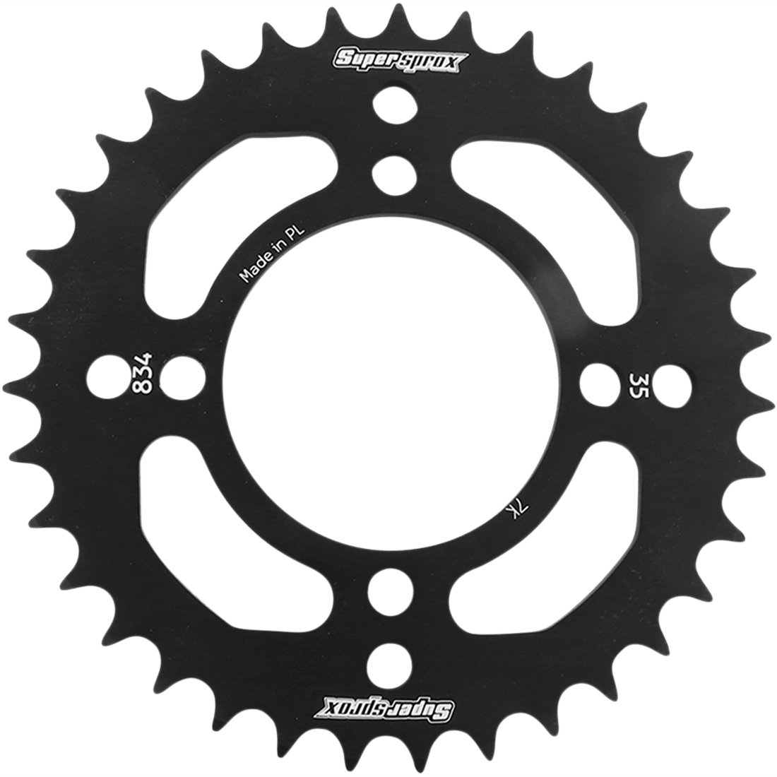 SUPERSPROX Rear Sprocket Black Yamaha 35 Tooth