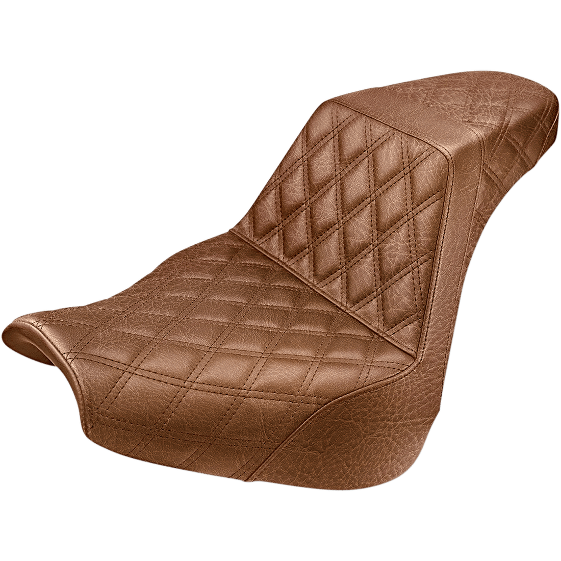 SADDLEMEN Step-Up Seat Full Lattice Stitch Brown FXBR/S '18-'20 81831175BR