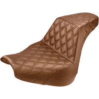 SADDLEMEN Step-Up Seat Full Lattice Stitch Brown FXBR/S '18-'20 81831175BR