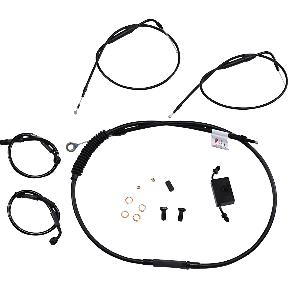 BURLY BRAND Handlebar Cable and Brake Line Kit Extended Sportsters Clubman Handlebars ABS B301270