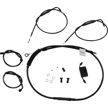 BURLY BRAND Handlebar Cable and Brake Line Kit Extended Sportsters Clubman Handlebars ABS B301270