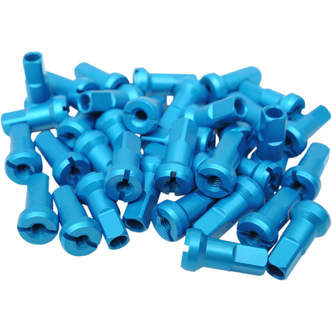 MOOSE RACING Spoke Nipples MX1 Lake Blue 8 Gauge Set