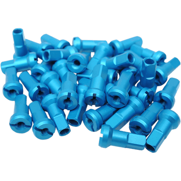 MOOSE RACING Spoke Nipples MX1 Lake Blue 8 Gauge Set